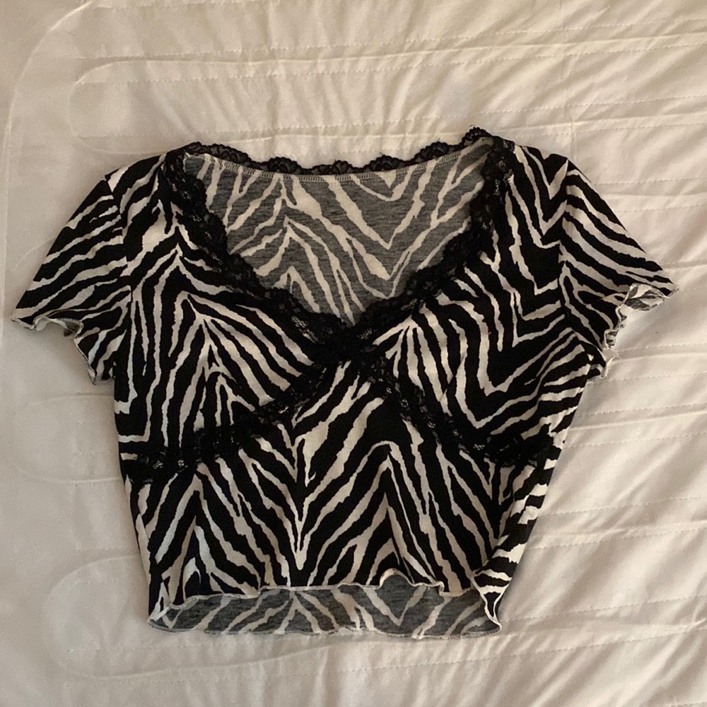 shein zebra top